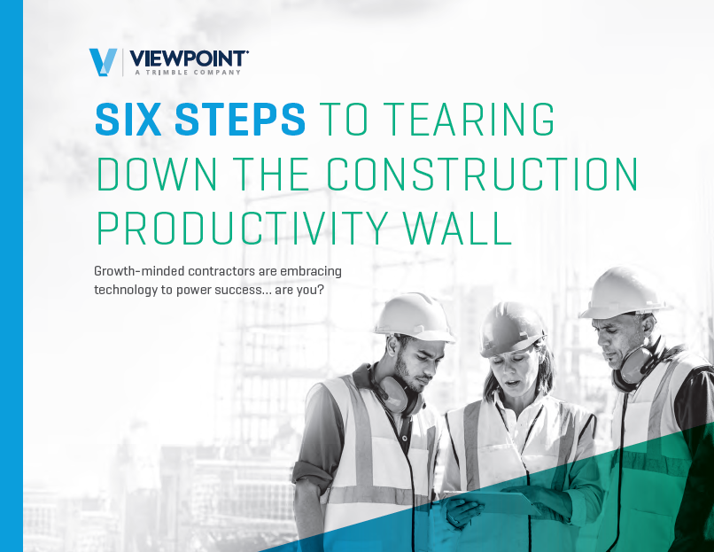 Free eBook - Six Steps To Tearing Down The Construction Productivity Wall